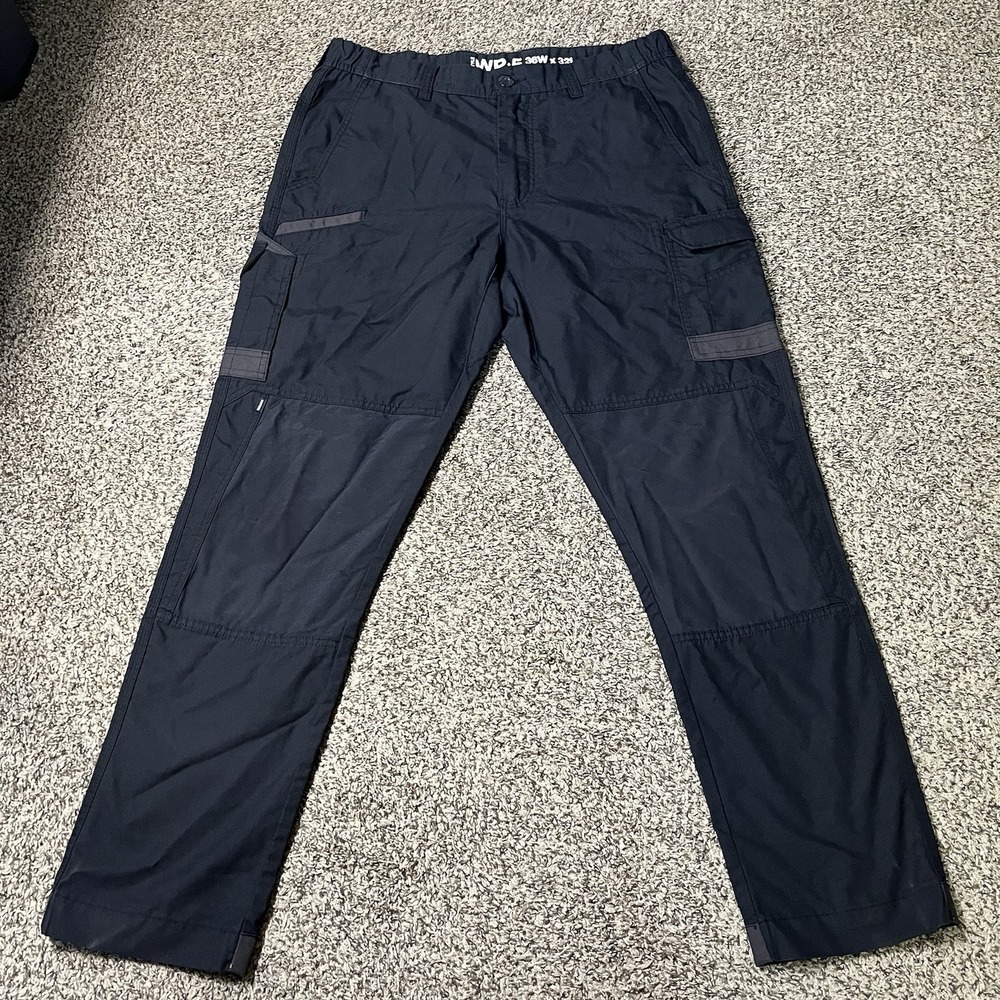 FXD WP-5 Lightweight Work Pants Black 36x32 Mens Cargo Trousers Dura500 Coolmax